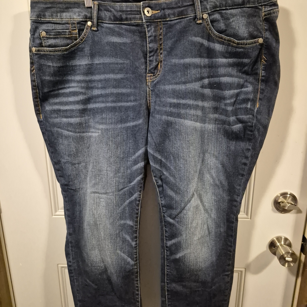 Torrid Boyfriend Stretch Straight Leg Denim Jeans in Classic Blue 20 XS
